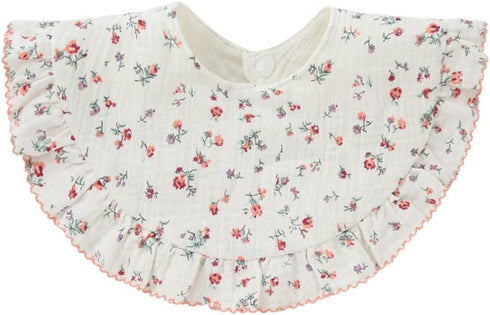 4 pcs Unisex Baby Muslin Bandana Drool Bibs, 360 Degree Rotatable Cotton for Feeding & Teething