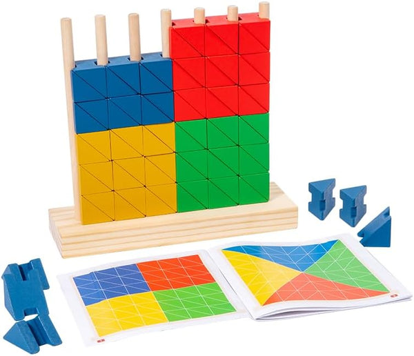 VATTAL Montessori Wooden Stacking Toy for Kids - Toddler & Preschool STEM Learning