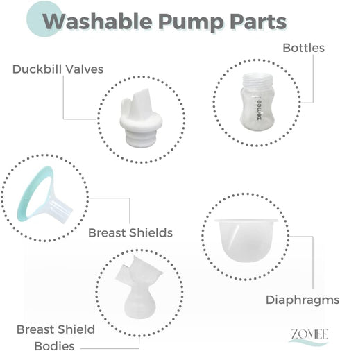 Z2 Pump(2-Pack 80 CM) Zomee Air Tubes & Connectors for Breast Durable & BPA-Free Replacement Tubing Parts