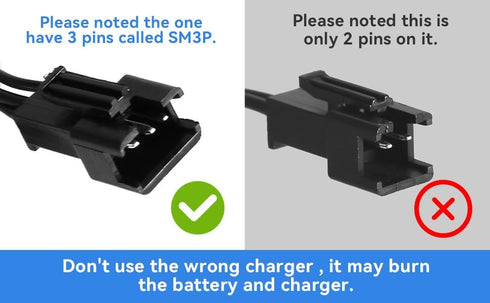HJ 7.4V 1300mAh SM3P Li-ion Batteries with 2S Charging Cable for Hobby Remote & App Controlled Vehicle Toys
