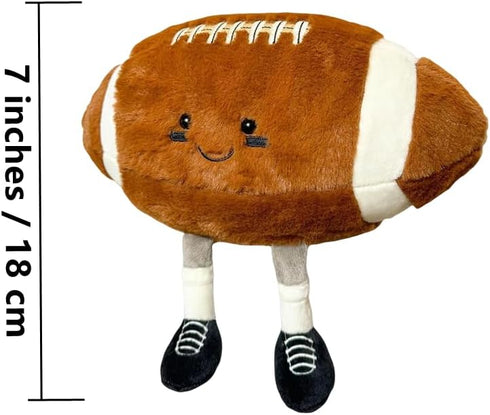 7 inch Rugby Stuffed Sports Balls Toy,with feet Creative Football Doll Fun Cute Plush Doll Toy Plush Stuffed Spherical