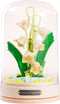MEIEST Building Blocks Flowers Bouquet Set with Music Box and Dust-Proof Dome,Artificial Particle