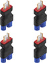 Yowoo 4 Pcs EC3 Female Connector Plug Adapter to T Male Plug for RC Lipo Battery