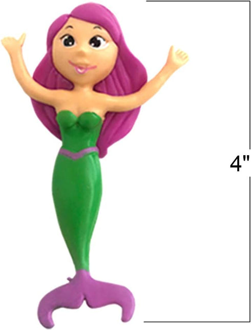 Set 12 ArtCreativity Bendable Mermaid Figures, of Flexible Magical Figurines, Stress Relief Fidget Toys for Kids