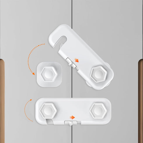 6 Pack Fridge Locks for Kids, Cabinet Locks Baby Proofing, Child Proof Refrigerator Lock for Safety, Baby Locks for