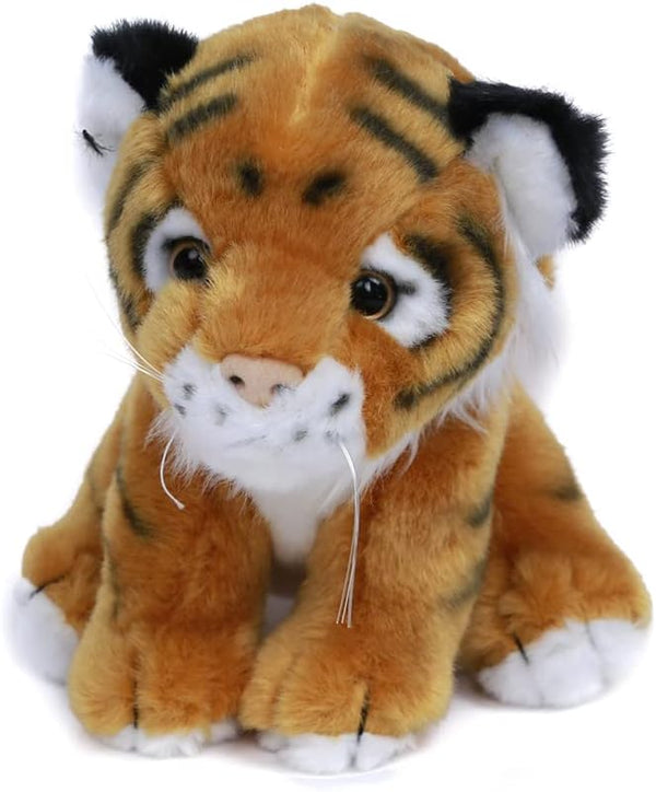 Plushland Brown Tiger Sitting 8" Stuffed Toy, Super Soft Plush for Winter Holiday