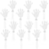 ZCYSRLQIN 12 Pcs White Hand Clappers 7.5 Inch Clappers Noisemakers Noise Makers Party
