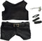 niannyyhouse 20cm Plush Doll Clothes with Black Vest, Pants & Belt Accessories