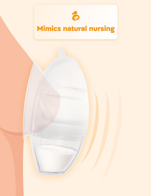 2-in-1 Pack Silicone Breast Milk Collector - Silicone Manual Breast Pump & Milk Collectors for Breastfeeding, Wearable
