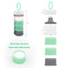 LADISO 4 Formula Dispenser Container, Portable Milk Powder Dispenser, Baby Feeding Travel Storage Container, Non-Spill
