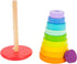 Wooden Large Rainbow Stacking Tower by Small Foot, Classic Educational Game for Toddlers, Ages 18+ Months