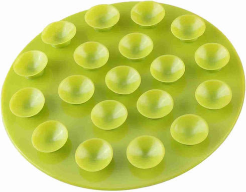 Children's Tableware Sucker Baby Kids Magic Suction Mat, Portable Double-Sided Anti-Slip Plate Bowl Cutlery (Green)