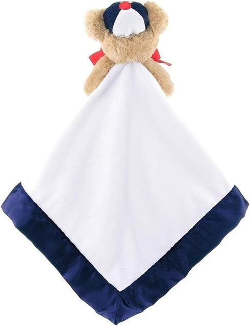 Bearington Collection Lil’ Slugger Snuggler Plush Baseball Lovey, 15 in Plush & Satin Security Blanket