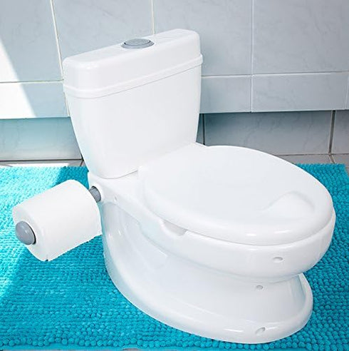 ToyLet Toilet Training Potty for Baby or Toddler with Comfy Toilet seat, Cover, flushable Wipes Storage & Paper roll