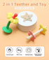 Set, 324 Baby Teether Toy Hand Held Pacifier, Food-Grade Silicone, BPA-Free, Easy-Hold Handle, Natural Fruit Texture
