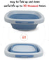 (2021blue) Babyhood Multi-Purpose Collapsible Wash Basin for Kids and Babies, Lightweight Portable Folding Basin