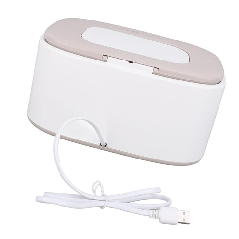 Fockety Baby Wipe Warme, Large Capacity Intelligent Temperature Control Wipes Dispenser with Gentle Night Light