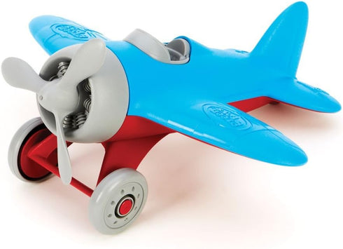 Green Toys Airplane - BPA, Phthalates Free, Blue Air Transport Toy for Introducing Aeronautical Knowledge, Improving