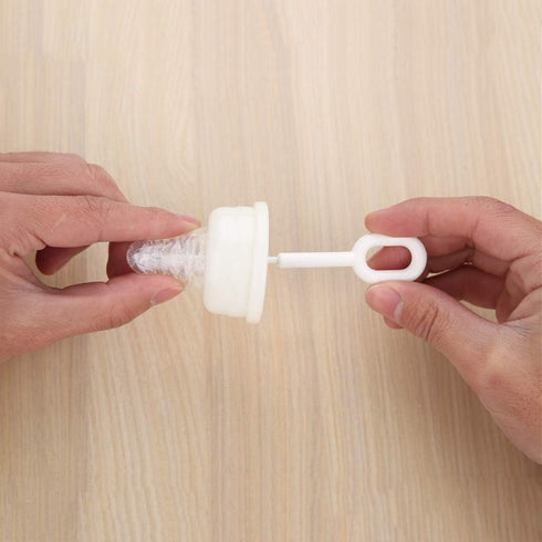 caralin 5 Size11x2cm(4.33x0.79in), Pcs Nipple Bottle Brushes Baby Bottle Nipple Cleaner for Dense Bristles Baby