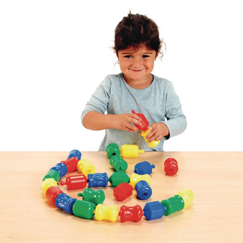 Excellerations Early STEM Toy, Connecting Fun Linking Pop Beads for Toddlers, Snap Lock Beads Set in Storage Bin, Pack