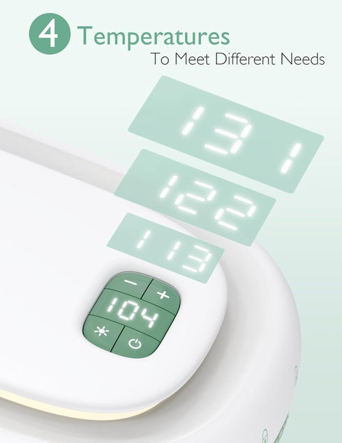 Momcozy 4 Baby Wipe Warmer, Innovative Spring Design, Large Capacity Wipes Dispenser, Fast and Even Heating, Modes