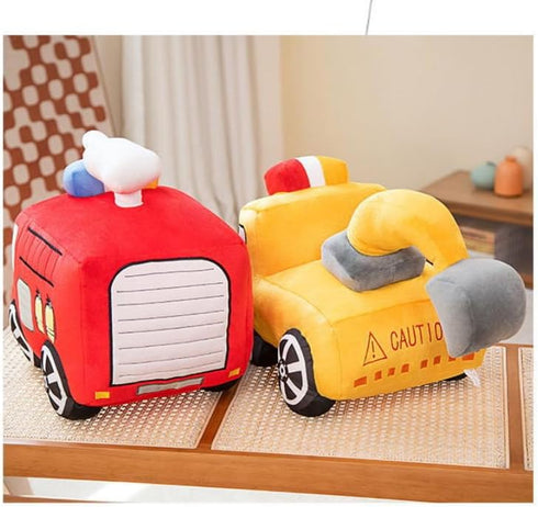 XIZHI Car Plush Toy Soft Stuffed Car Plush Pillow Toy CuteTractor Cartoon Throw Pillow Plushie Gifts for Kids Birthday