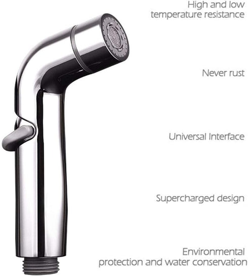 XKHLQLPEF Set Bidet Sprayer for Toilet Chrome Dual Function Cloth Diaper Washer Wall Mounted Hand Held Bidet Spray Kit