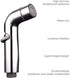 XKHLQLPEF Set Bidet Sprayer for Toilet Chrome Dual Function Cloth Diaper Washer Wall Mounted Hand Held Bidet Spray Kit