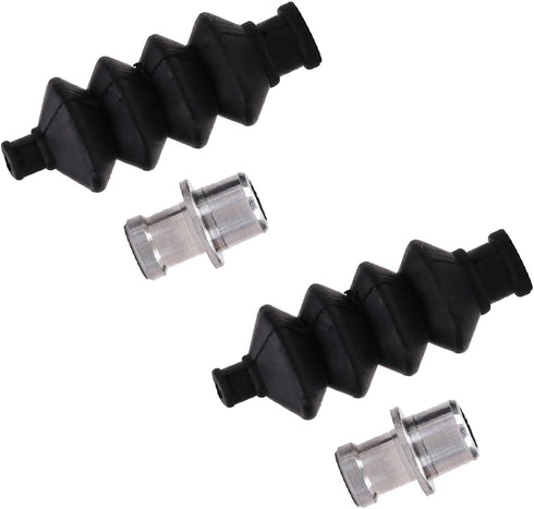 Fielect 54mm Waterproof Push Rod Rubber Seals with Aluminum Mount for RC Boat, 2 Sets Included