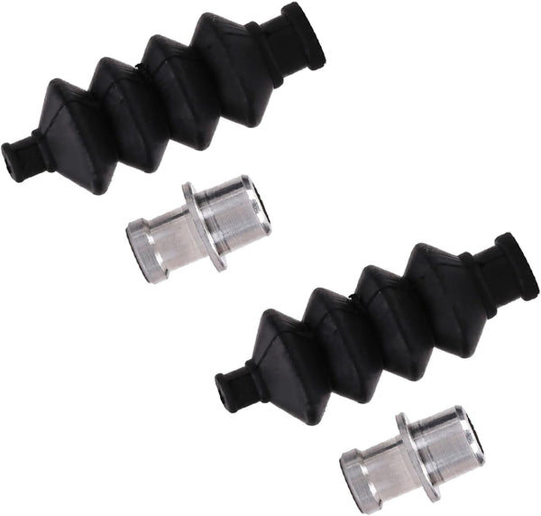 Fielect 54mm Waterproof Push Rod Rubber Seals with Aluminum Mount for RC Boat, 2 Sets Included