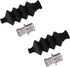 Fielect 54mm Waterproof Push Rod Rubber Seals with Aluminum Mount for RC Boat, 2 Sets Included