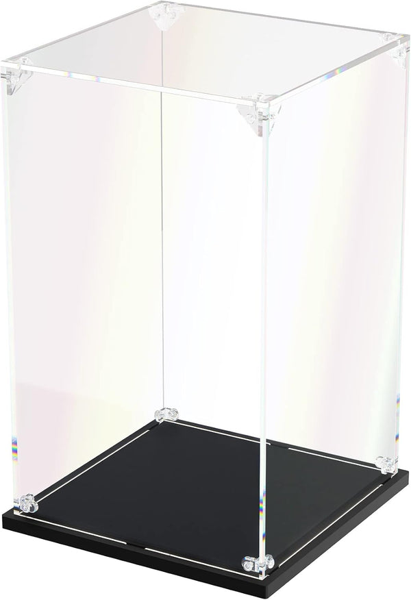 Clear Acrylic Display Case, Self Assemble Display Box for Collectibles, Alternative Glass Case for Doll Toys (6x6x10