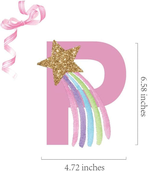 CC HOME Unicorn Happy Birthday Banner/Unicorn Party Supplies for Kids Birthday Party Decoration, Pink