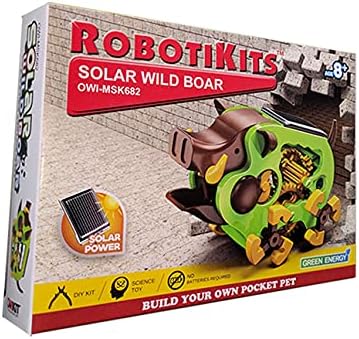 Solar Wild Boar Energy Kit for Kids, Solar Powered Robotics, Educational STEM Birthday Kits Ages 8 and Up