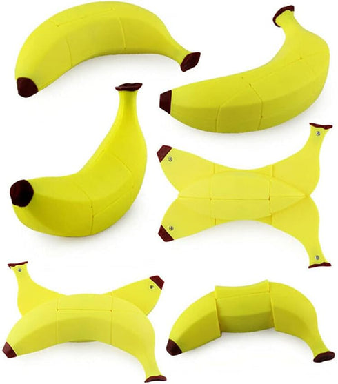 3D Fruit Cube 3×3 Magic Speed Cube, Children's Educational Puzzle Cube Brain Teaser (Banana)
