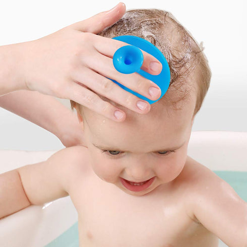 MR LION Baby Bath Brush, Baby Cradle Cap Brush, Silicone Massage Brush, Silicone Scrubbers Exfoliator Brush, Baby Skin