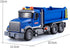 haomsj Big Dump Truck Toy Light Up & Moveable Lifting Back Garbage Push and Go Car Plastic Beach Construction Toy