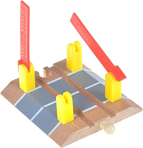 Haiabei 11 Pack Sets, Wooden Train Tracks Male-Female Bump Track, Crossing Bridge, Compatible with All Major Brands