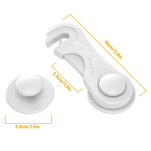 TRILINK Cabinet Locks for Babies - 10 Pack Baby Proofing Safety Locks for Cabinets, Fridge, Strong Adhesive, No Drilling