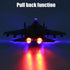Pull Back Alloy Toy Airplane Model with Lights & Sound - Black