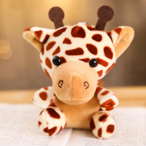 6 Pieces Jungle Stuffed Animal Set - Plush Lion, Elephant, Tiger, Giraffe Toys for Party Theme