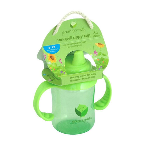 green sprouts Non-spill Sippy Cup - One-way Valve for Easy Transition from Bottle, Dishwasher Safe