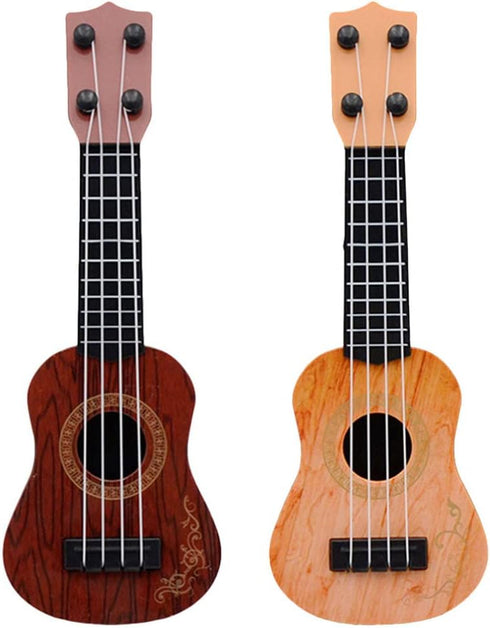 Toddmomy Kids Ukulele Guitar Toy - 2 Pcs 4 Strings Educational Musical Instrument for Toddlers & Preschoolers