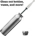 2-Pack 12-Inch Iconikal Silicone Bottle Brush, Gray Clean Water Bottles, Shakers, Mixers