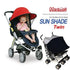 Manito Twin Stroller Sun Shade - Black