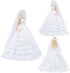11.5 inch E-TING White Gorgeous Long Wedding Dress Princess Gown Clothes with Veil for DollsDoll Not Included