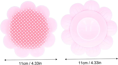 FASJ Baby Head Scrubber, Baby Shampoo Brush Soft Silicone Exfoliator Brush with Ergonomic Handle for Bath(pink)