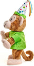 13" Cuddle Barn - Birthday Bash Brett | Animated Stuffed Animal Monkey Plush Toy Dances to Celebration