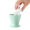 Boekee Baby Bottle Holder, Easy Hands Free Silicone Breast Pump Holder for One Handed Bottle Prep, Robins Egg, 1-Pack