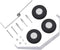 1 Set Aluminum Landing Gear Wheel Kit DIY Parts for RC Plane Jet, Cessna 182 Replacement